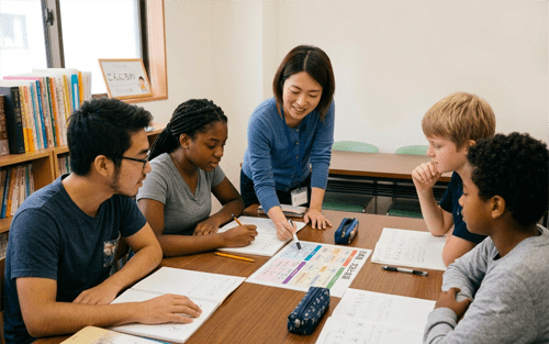 Cours de japonais pour adolescents au Japon